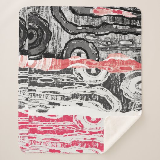 Sherpa Blanket – Friction Lands Abstract Design Deken (Voorkant)