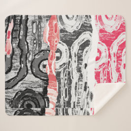 Sherpa Blanket – Friction Lands Abstract Design Deken