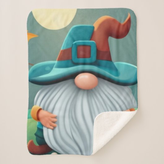 Sherpa Blanket Gnome Herfst, Herfst Sherpa Gooi Sherpa Deken (Voorkant)