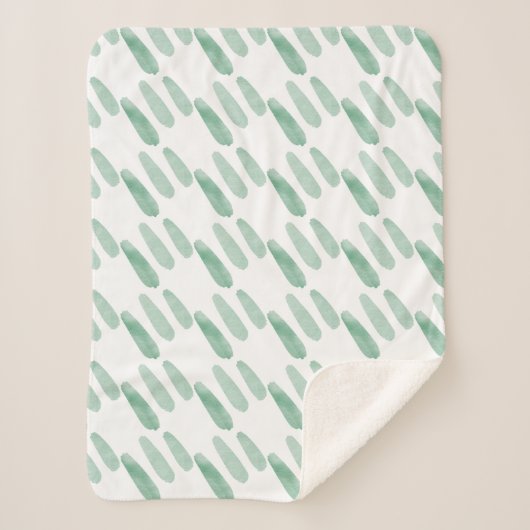 Sherpa Blanket - Green Pattern Deken (Voorkant)