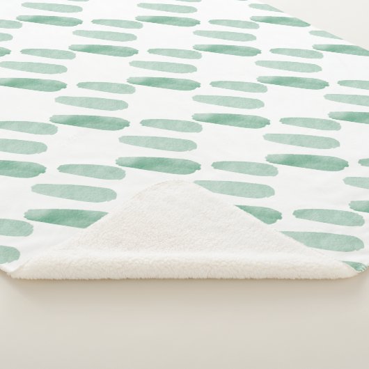 Sherpa Blanket - Green Pattern Sherpa Deken (3/4)