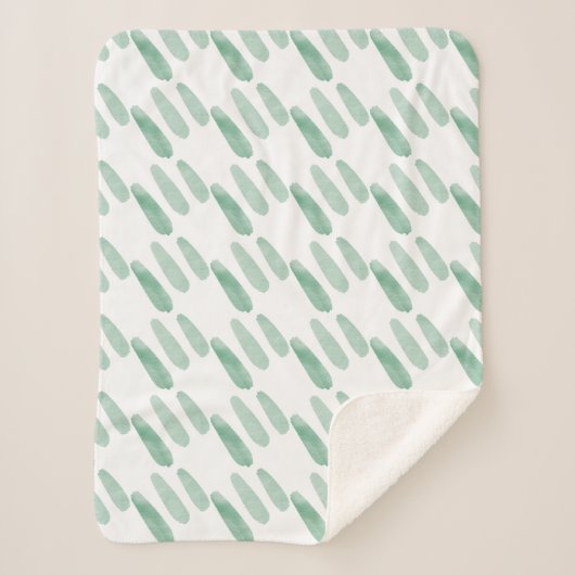 Sherpa Blanket - Green Pattern Sherpa Deken (Voorkant)