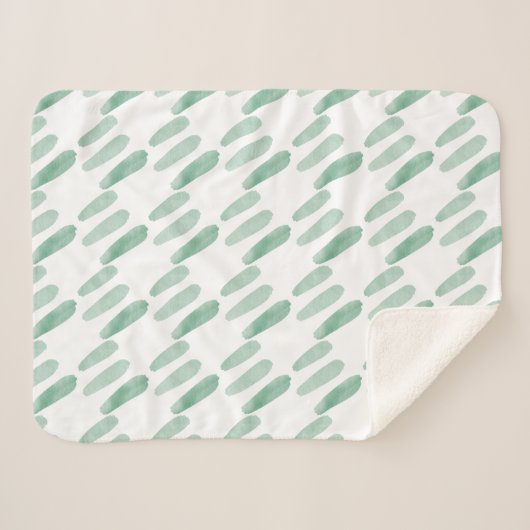 Sherpa Blanket - Green Pattern Sherpa Deken (Voorkant (horizontaal))