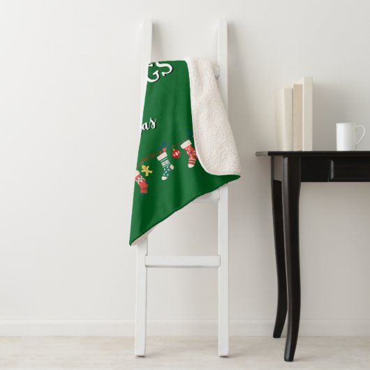  Sherpa Blanket Groene Kerstcadeau Sherpa Deken (In situ)