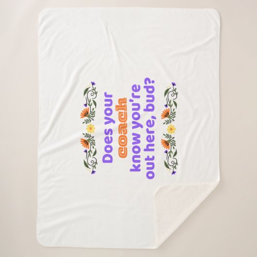 Sherpa blanket hockey gift does coach know deken (Voorkant)