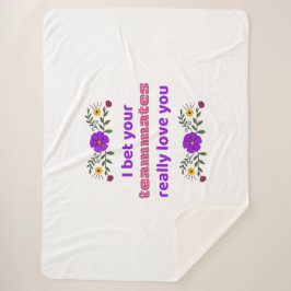 Sherpa Blanket Hockey Rink Blanket Teammates  Deken
