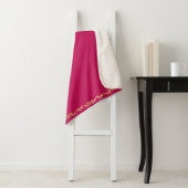Sherpa Blanket-Hot Pink Aangepaste Monogrammen Deken (In situ)