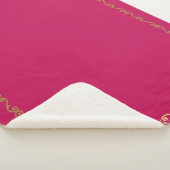 Sherpa Blanket-Hot Pink Aangepaste Monogrammen Deken (3/4)