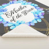 Sherpa Blanket in Blue Elegant Waterverf Flowers Sherpa Deken (3/4)