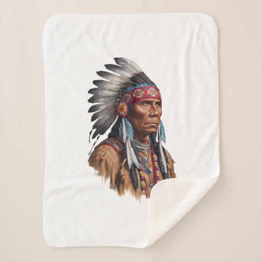 Sherpa Blanket - Inheemse Amerikanen Deken (Voorkant)