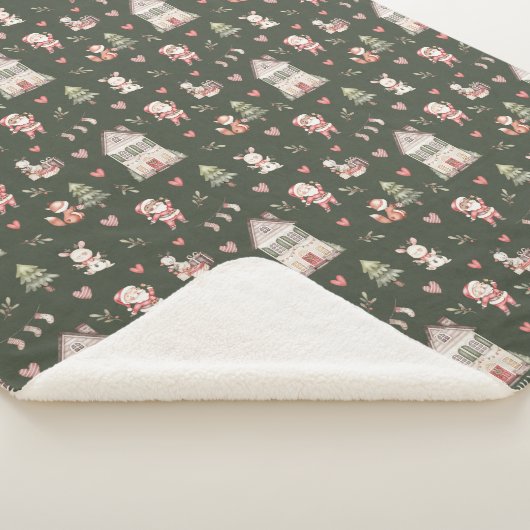 Sherpa Blanket kerstpatroon Sherpa Deken (3/4)