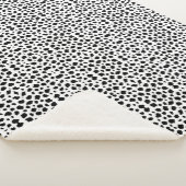 Sherpa Blanket-Large-Black en White Spotted Print Sherpa Deken (3/4)