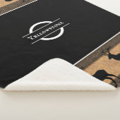 Sherpa Blanket-Large-Black Yellowstone Elk Sherpa Deken (3/4)