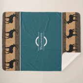 Sherpa Blanket-Large-Brown Yellowstone Elk Deken (Voorkant (horizontaal))