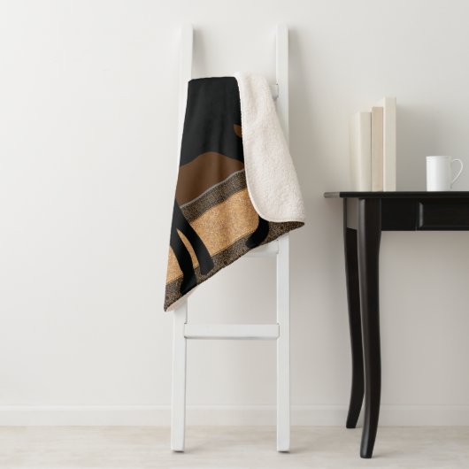 Sherpa Blanket-Large-Brown Yellowstone Elk Sherpa Deken (In situ)