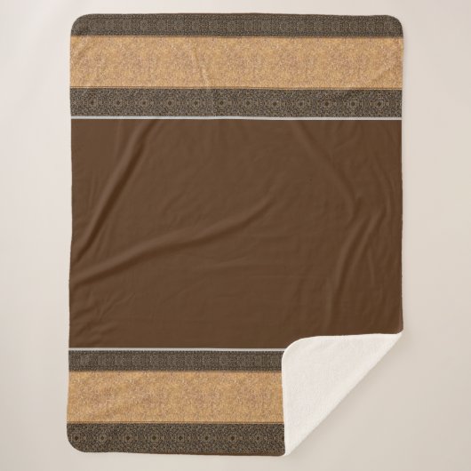 Sherpa Blanket-Large-Brown Yellowstone Sherpa Deken (Voorkant)