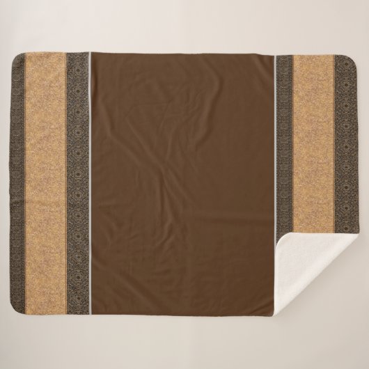 Sherpa Blanket-Large-Brown Yellowstone Sherpa Deken (Voorkant (horizontaal))