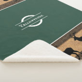 Sherpa Blanket-Large-Hunter Green Yellowstone Elk Sherpa Deken (3/4)