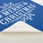 Sherpa Blanket-Large- Merry Kerstmis Sherpa Deken (3/4)