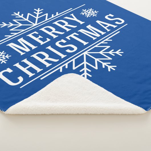 Sherpa Blanket-Large- Merry Kerstmis Sherpa Deken (3/4)