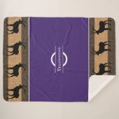 Sherpa Blanket-Large-Paars Yellowstone Elk Sherpa Deken (Voorkant (horizontaal))