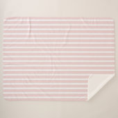 Sherpa Blanket (Large) - Pink Stripe Pattern Deken (Voorkant (horizontaal))