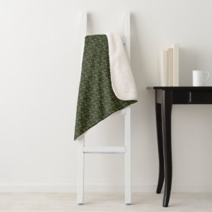 Sherpa Blanket-Large-Printed Greens Deken