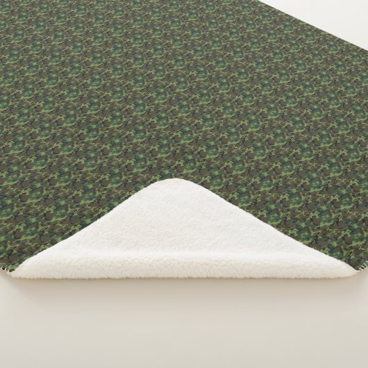 Sherpa Blanket-Large-Printed Greens Deken (3/4)
