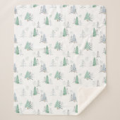 Sherpa Blanket (Medium) - Christmas Trees Pattern Deken (Voorkant)