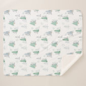 Sherpa Blanket (Medium) - Christmas Trees Pattern Sherpa Deken (Voorkant (horizontaal))