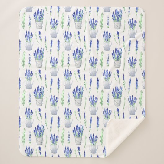 Sherpa Blanket (Medium) - Lavender Pattern Deken (Voorkant)