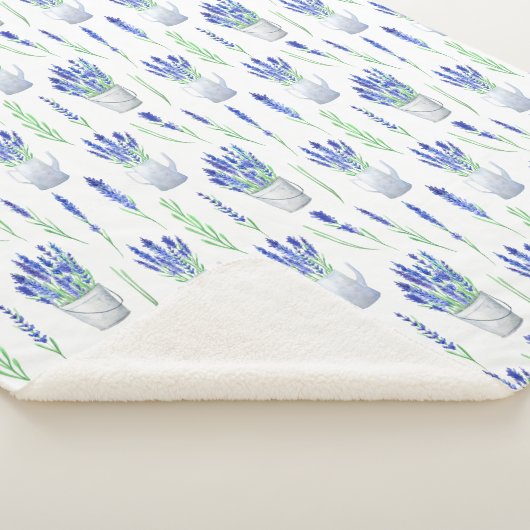 Sherpa Blanket (Medium) - Lavender Pattern Deken (3/4)