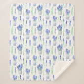 Sherpa Blanket (Medium) - Lavender Pattern Sherpa Deken (Voorkant)