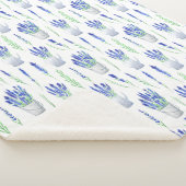 Sherpa Blanket (Medium) - Lavender Pattern Sherpa Deken (3/4)