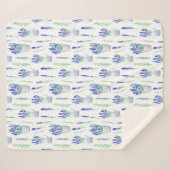 Sherpa Blanket (Medium) - Lavender Pattern Sherpa Deken (Voorkant (horizontaal))