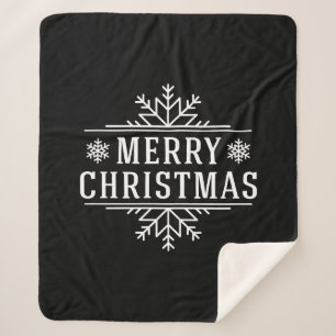 Sherpa Blanket-Merry Kerstmis Sherpa Deken