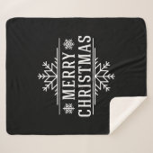 Sherpa Blanket-Merry Kerstmis Sherpa Deken (Voorkant (horizontaal))