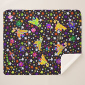 Sherpa Blanket met Micheals Dragons op sterren Deken (Voorkant (horizontaal))
