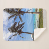 Sherpa Blanket – met twee palmbomen Sherpa Deken (Voorkant (horizontaal))