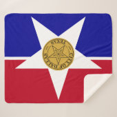 Sherpa Blanket met vlag van Dallas Deken (Voorkant (horizontaal))