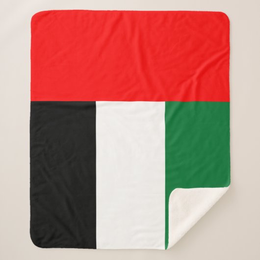 Sherpa Blanket met vlag van de Verenigde Arabische Sherpa Deken (Voorkant)
