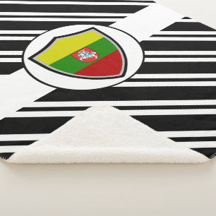 sherpa blanket met vlag van Litouwen Deken