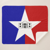 Sherpa Blanket met vlag van San Antonio Sherpa Deken (Voorkant (horizontaal))