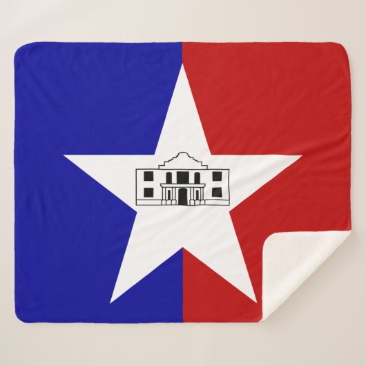 Sherpa Blanket met vlag van San Antonio Sherpa Deken (Voorkant (horizontaal))