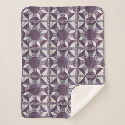 Sherpa Blanket - Paars Quilt Pattern Deken (Voorkant)