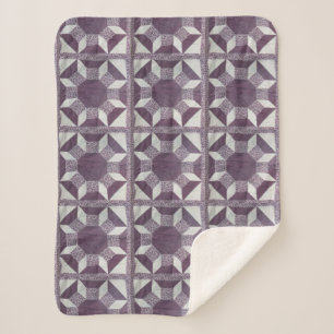 Sherpa Blanket - Paars Quilt Pattern Sherpa Deken
