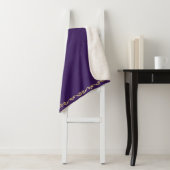 Sherpa Blanket-Paarse douanemonogrammen Deken (In situ)