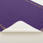 Sherpa Blanket-Paarse douanemonogrammen Deken (3/4)