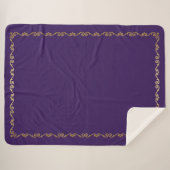Sherpa Blanket-Paarse douanemonogrammen Deken (Voorkant (horizontaal))