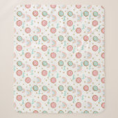 Sherpa Blanket Personalized Donut Rainbow Pattern Deken (Voorkant)